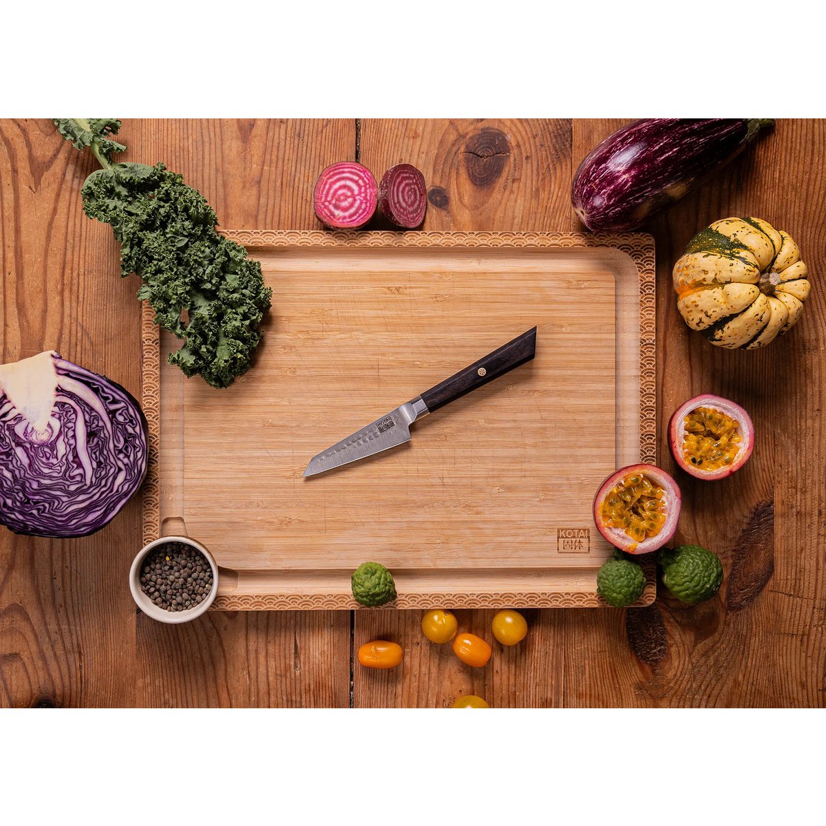 Kotai Bunka Starter Set – Schilmes 90mm & Santoku 170mm - Geleverd in een Luxe bamboe geschenkverpakking