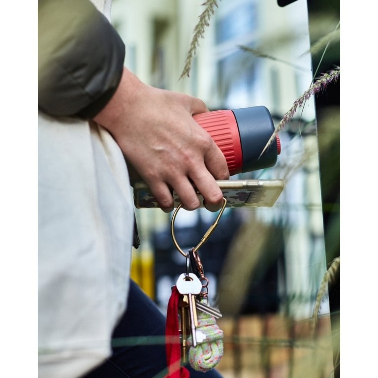 Black+Blum Reisbeker Glas 0,34 L - Rood - Lekvrij, Smaakneutraal & Duurzaam