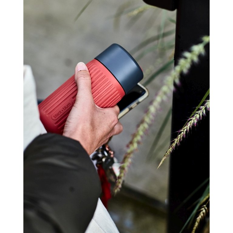 Black+Blum Reisbeker Glas 0,34 L - Rood - Lekvrij, Smaakneutraal & Duurzaam