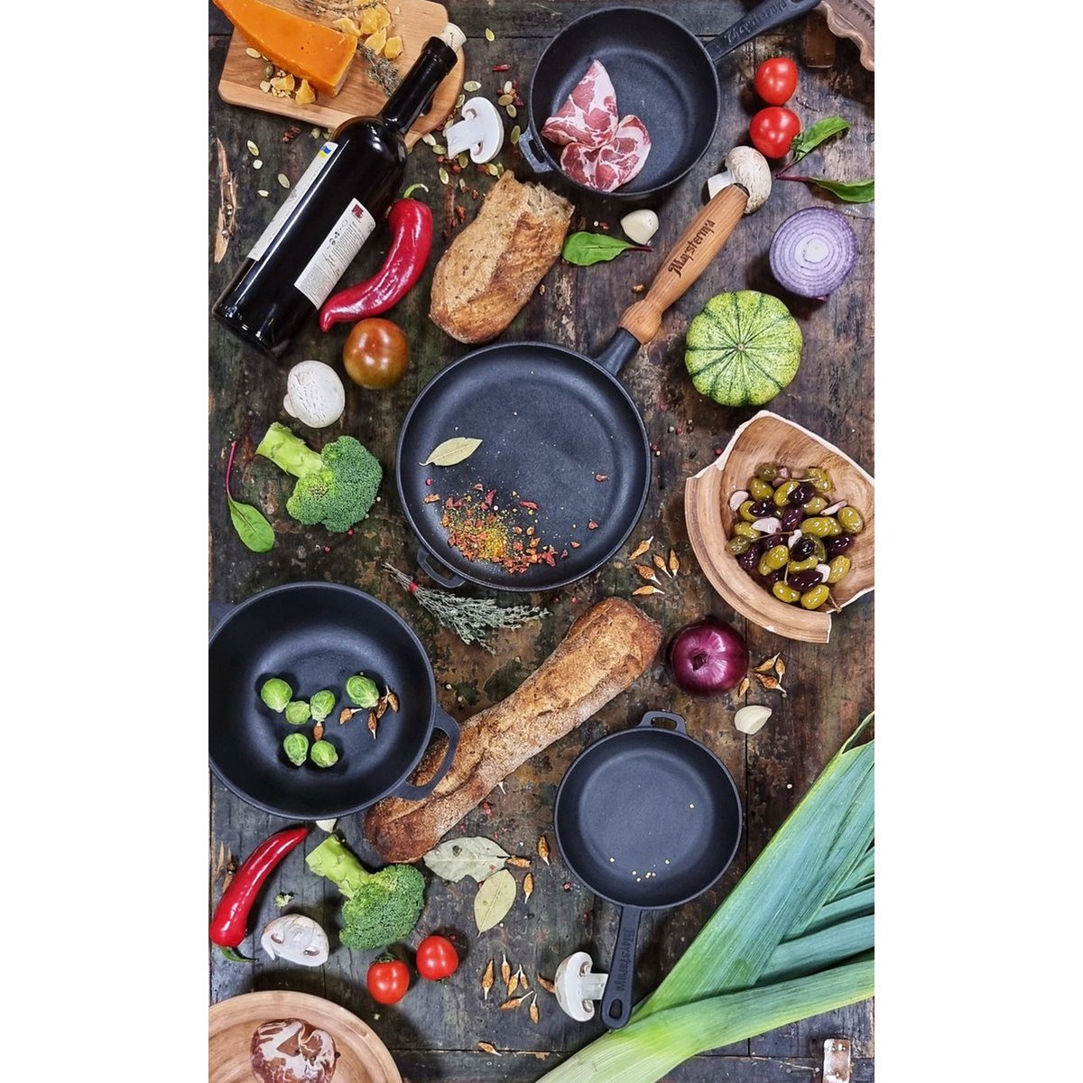 Maysternya Gietijzeren Koekenpan - Ø 24 x 4 cm